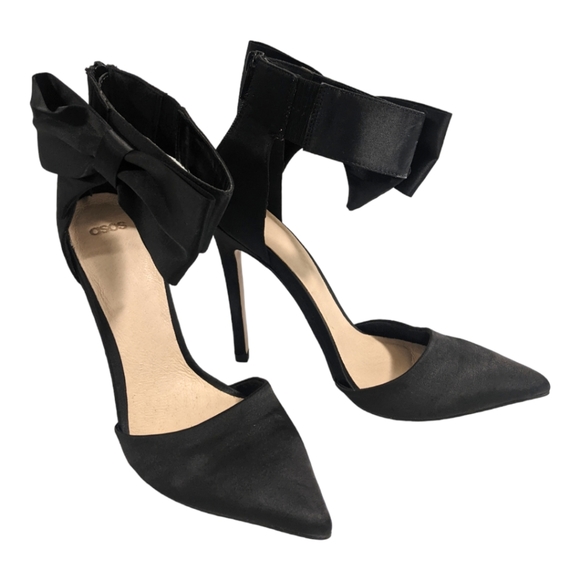 ASOS Black Satin Pumps, US 6 (UK 4) - Picture 6 of 9